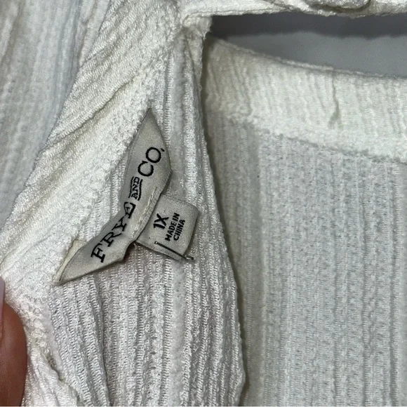 FRYE AND CO Women’s Flare Ballon Sleeves Dress Ivory Size 1X - Picture 11 of 12